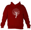 Musical Notes Tree Hoodie-Hoodie-Red hot chilli-Mudchutney