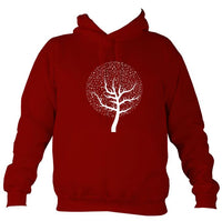 Musical Notes Tree Hoodie-Hoodie-Red hot chilli-Mudchutney