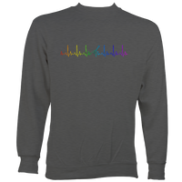 Guitar Heartbeat in Rainbow Colour Sweatshirt