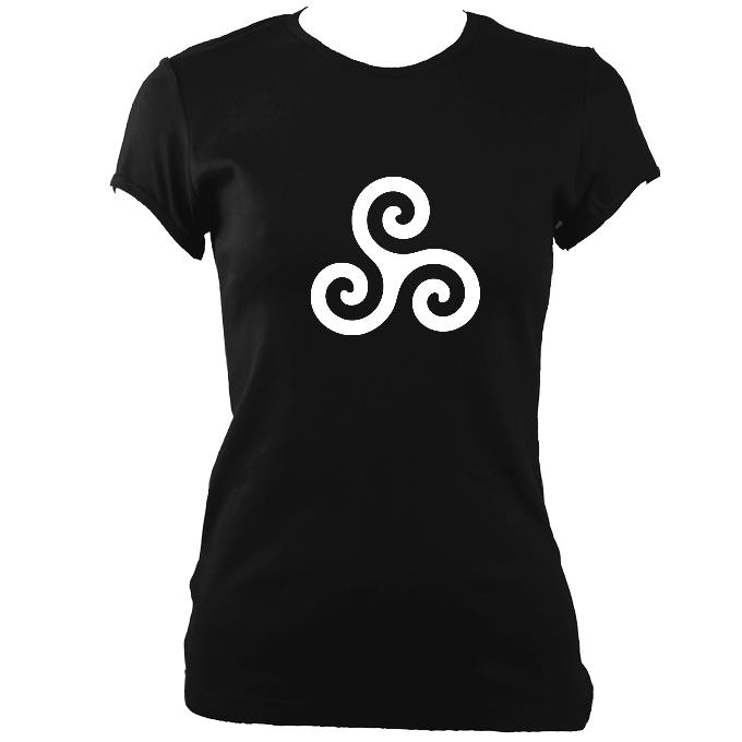 Triskelion Ladies Fitted T-shirt - T-shirt - Black - Mudchutney