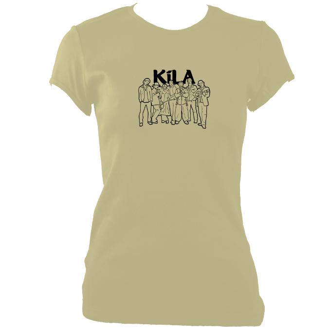 update alt-text with template Kila Sketch Ladies Fitted T-shirt - T-shirt - Sand - Mudchutney
