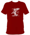 Fiddle Playing Goblin T-shirt - T-shirt - Cardinal Red - Mudchutney