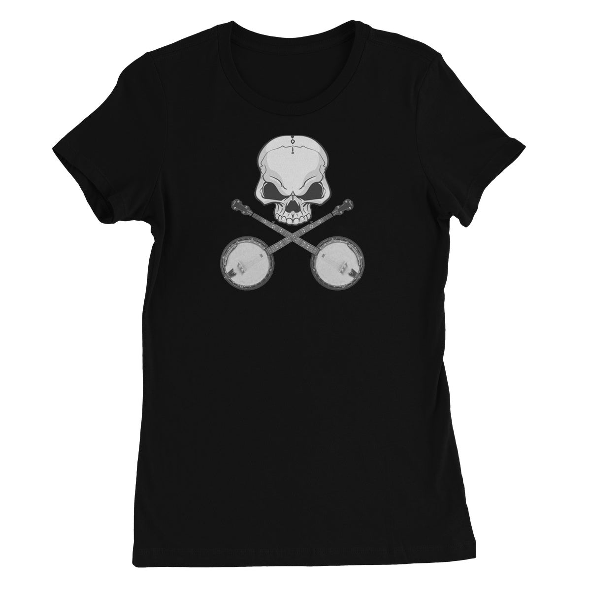 Skull and crossed Banjos Women's T-Shirt