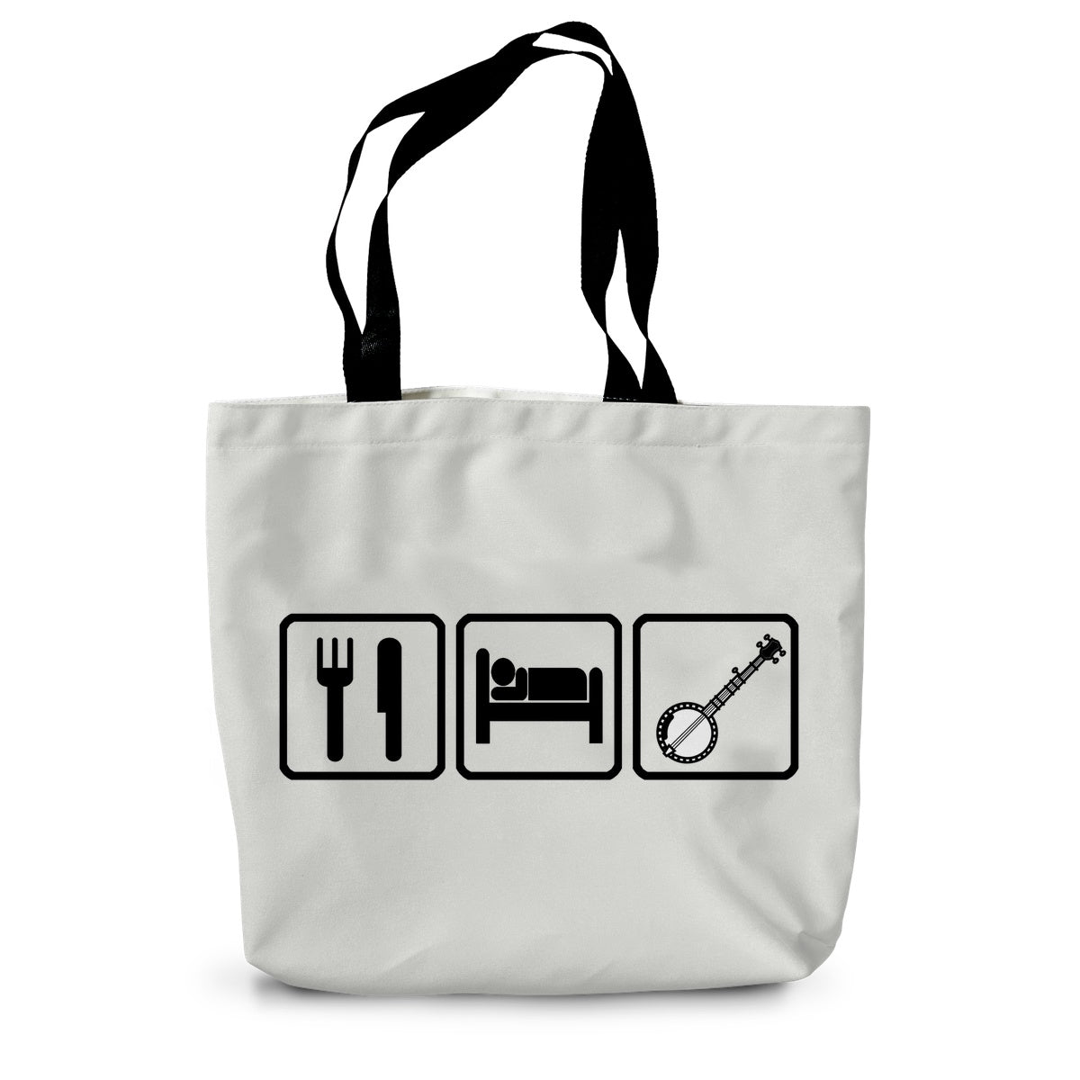 Eat Sleep & Play Banjo Canvas Tote Bag