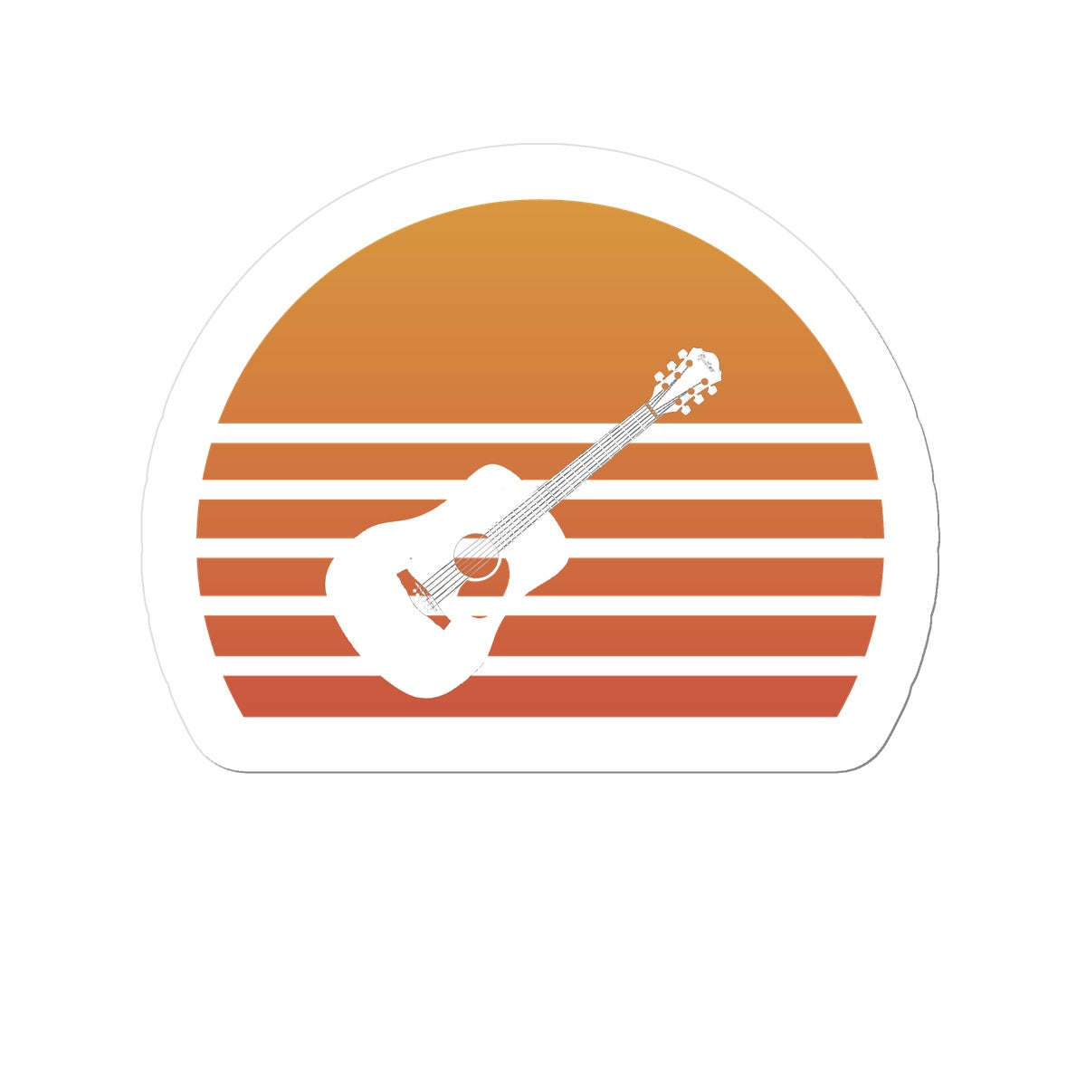 Sunset Guitar Sticker