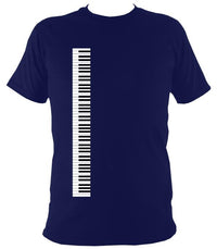 Piano / Accordion Keyboard T-shirt - T-shirt - Navy - Mudchutney