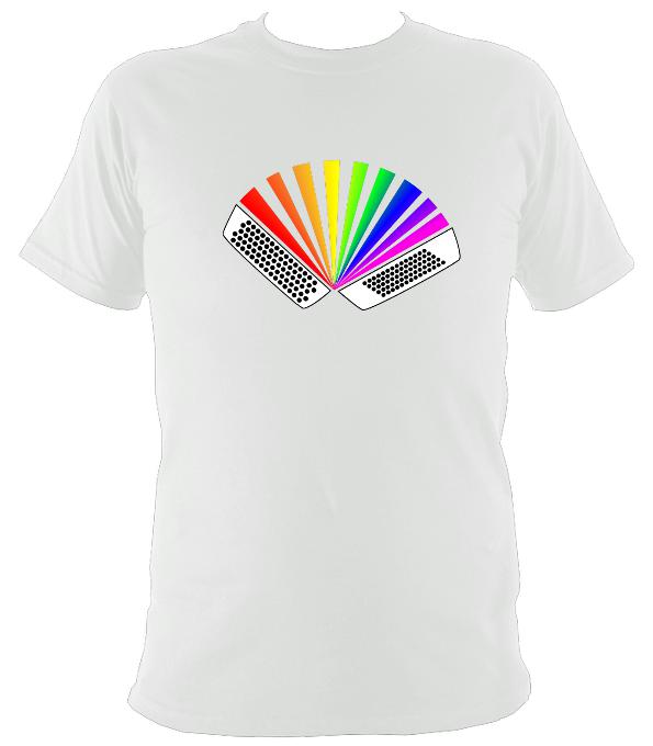 Rainbow Chromatic Accordion T-shirt - T-shirt - White - Mudchutney