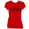 update alt-text with template Flower Ladies Fitted T-shirt - T-shirt - Red - Mudchutney