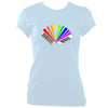 update alt-text with template Rainbow Chromatic Accordion Ladies Fitted T-shirt - T-shirt - Light Blue - Mudchutney