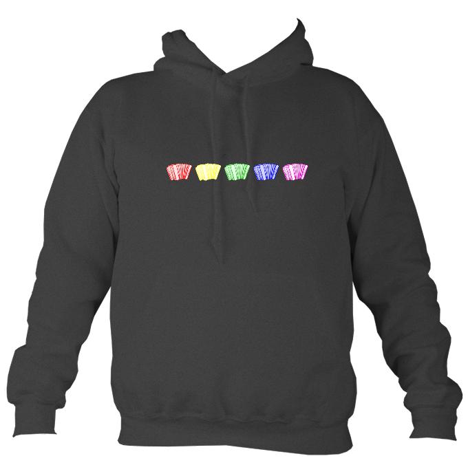 Rainbow Accordions / Melodeons Hoodie-Hoodie-Charcoal-Mudchutney