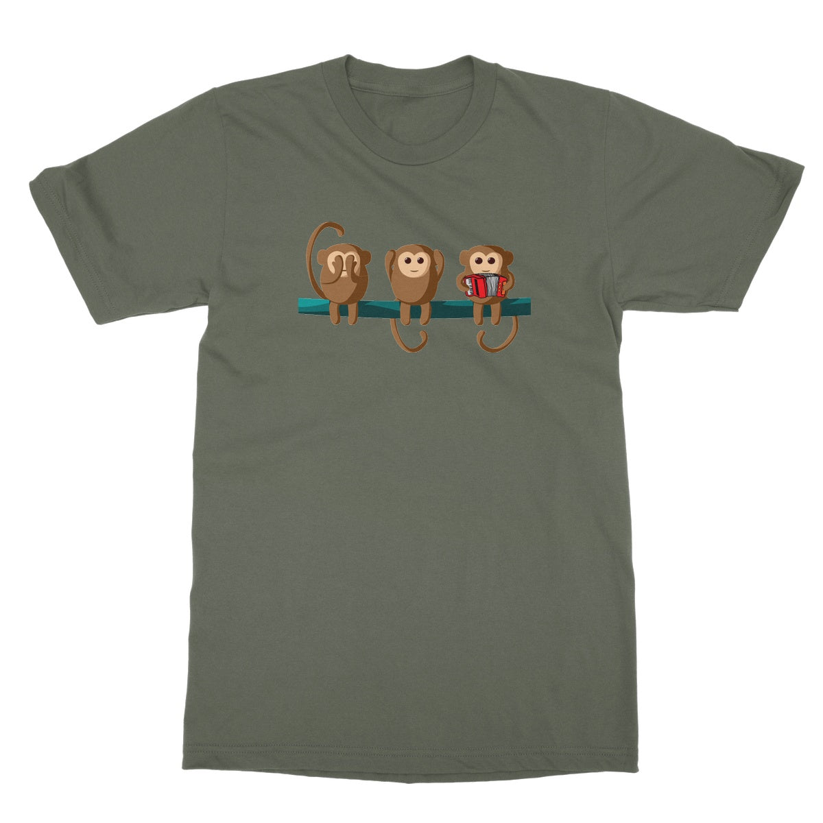 Play No Accordion Monkeys T-Shirt