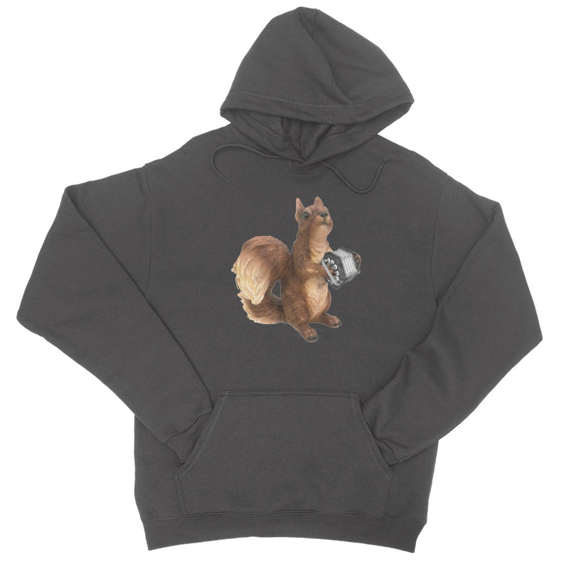 Concertina Playing Squirrel Hoodie