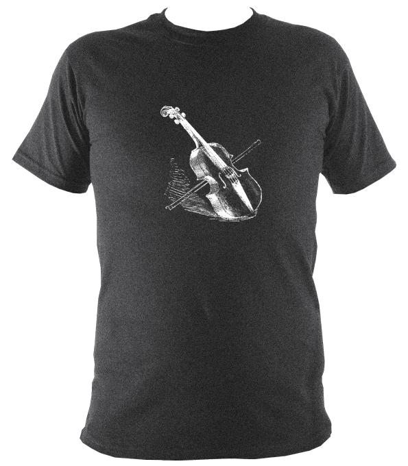 Fiddle / Violin Sketch T-shirt - T-shirt - Dark Heather - Mudchutney