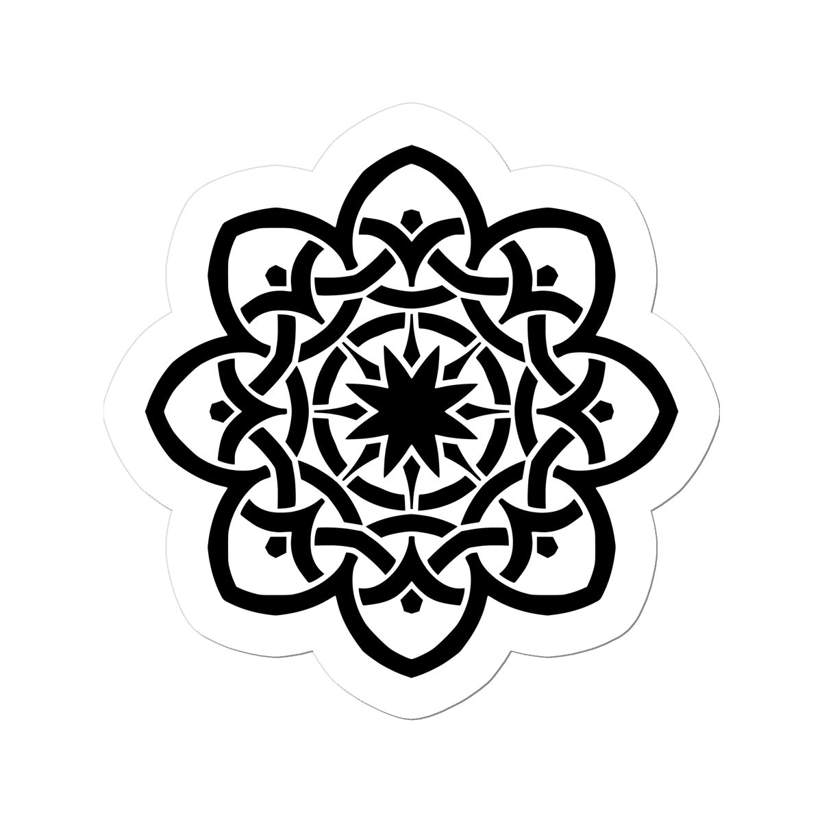 Celtic Star Flower Sticker