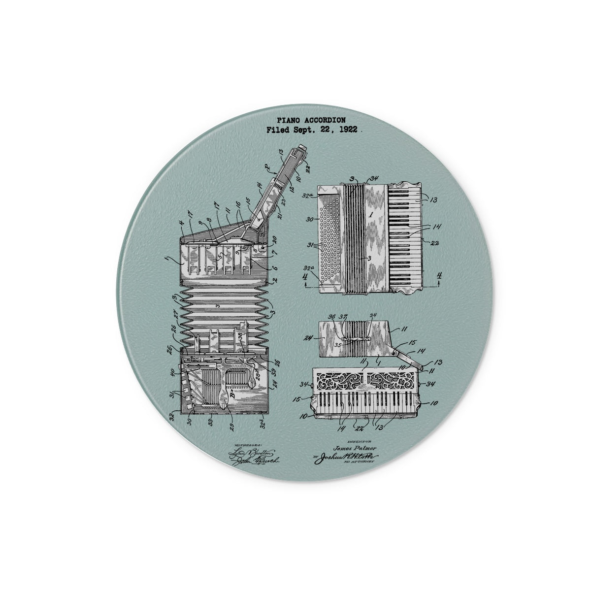 Accordion Patent Glass Chopping Board