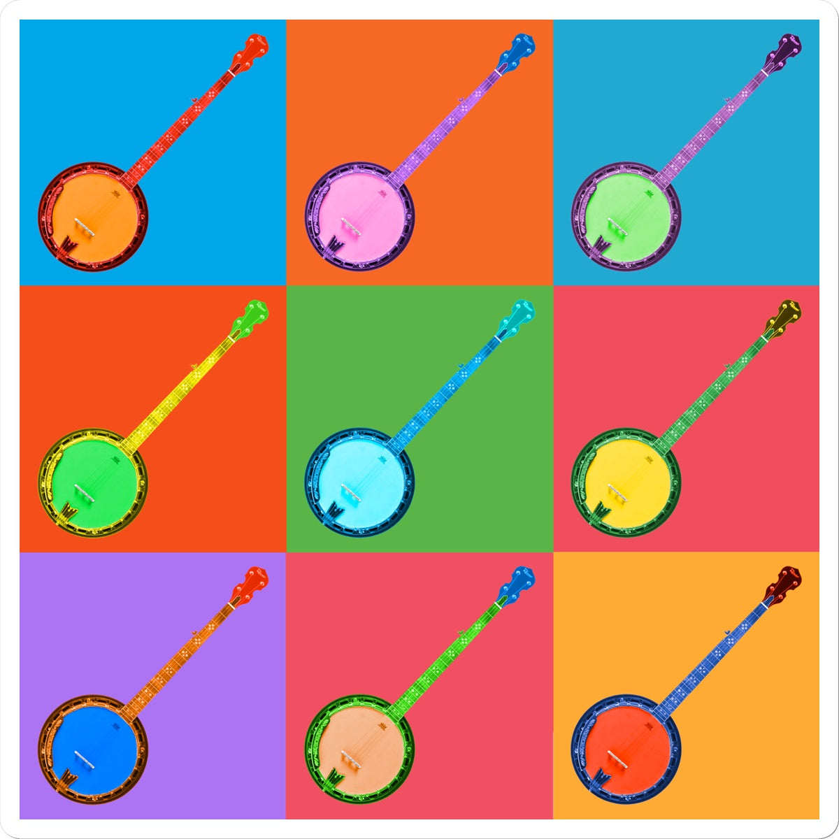 Warhol Style Banjos Sticker