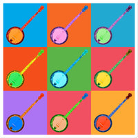 Warhol Style Banjos Sticker