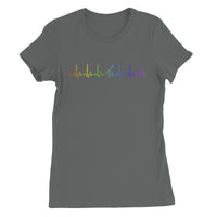 Rainbow Heartbeat Guitar Women's T-Shirt