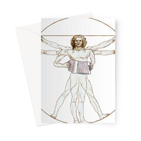 Da Vinci Vitruvian Man Melodeon Greeting Card