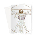 Da Vinci Vitruvian Man Melodeon Greeting Card