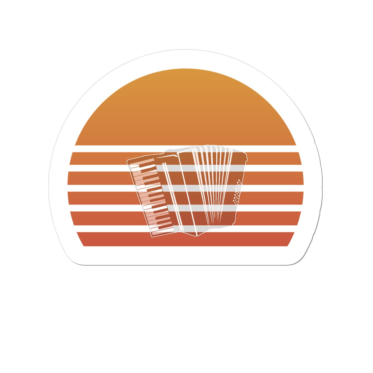 Sunset Accordion Sticker