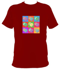 Warhol style Anglo Concertina T-shirt - T-shirt - Cardinal Red - Mudchutney