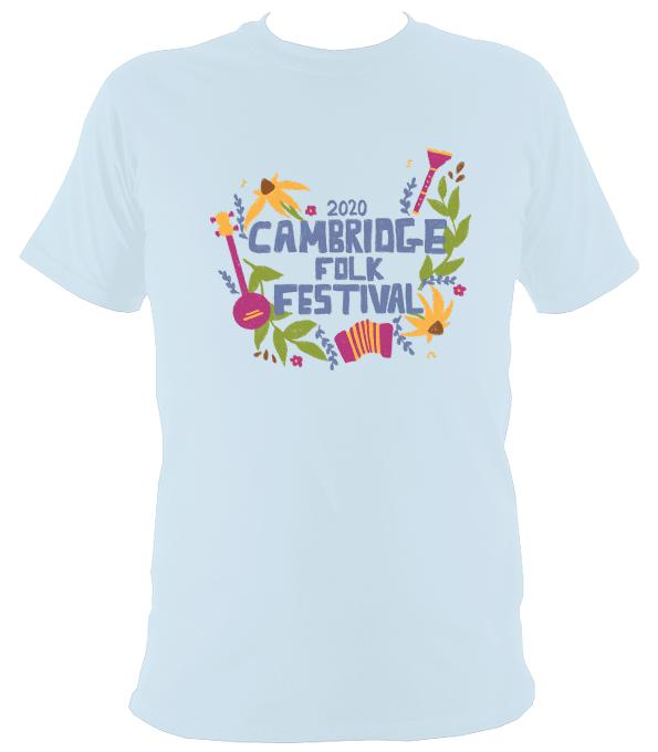 Cambridge Folk Festival - Design 4 - T-shirt - T-shirt - Light Blue - Mudchutney