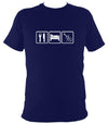 Eat, Sleep, Play Fiddle T-shirt - T-shirt - Navy - Mudchutney