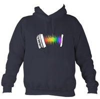 Rainbow Sound Wave Piano Accordion Hoodie-Hoodie-Denim-Mudchutney