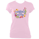 update alt-text with template Cambridge Folk Festival - Design 4 - Women's Fitted T-Shirt - T-shirt - White - Mudchutney