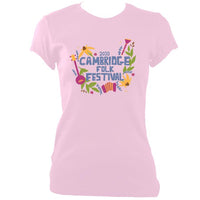 update alt-text with template Cambridge Folk Festival - Design 4 - Women's Fitted T-Shirt - T-shirt - White - Mudchutney