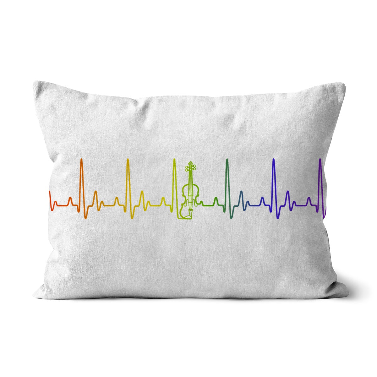 Rainbow Heartbeat Fiddle Cushion