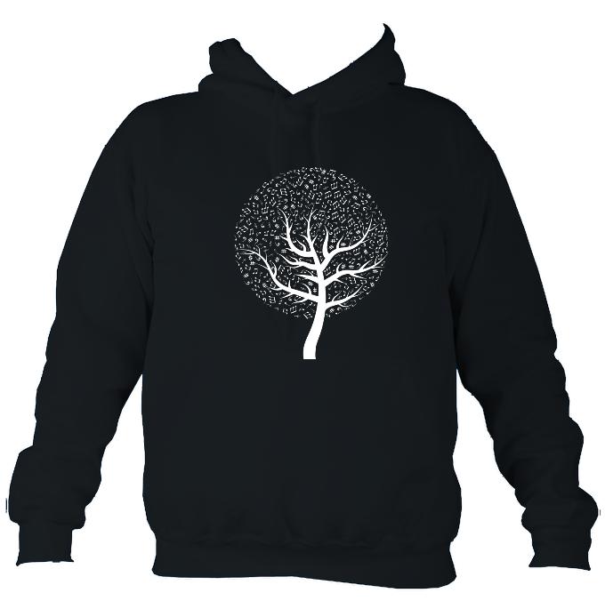 Musical Notes Tree Hoodie-Hoodie-French navy-Mudchutney