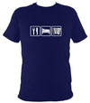 Eat, Sleep, Play Accordion T-shirt - T-shirt - Navy - Mudchutney