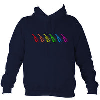 Rainbow FIddles Hoodie-Hoodie-Oxford navy-Mudchutney