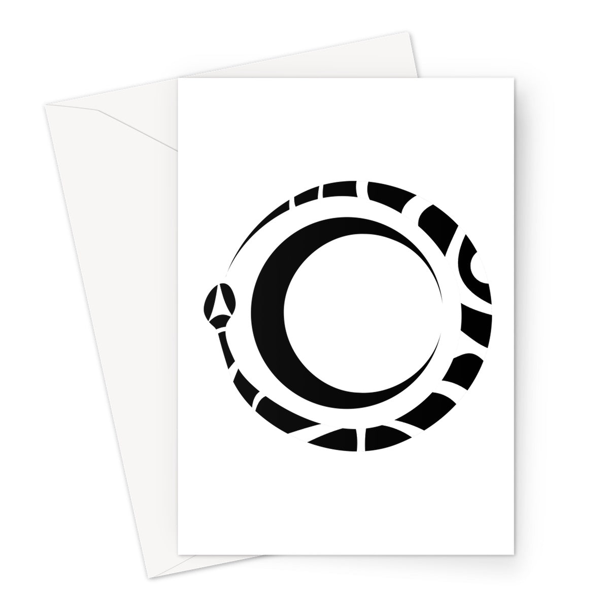 Curly Spiral Snake Greeting Card