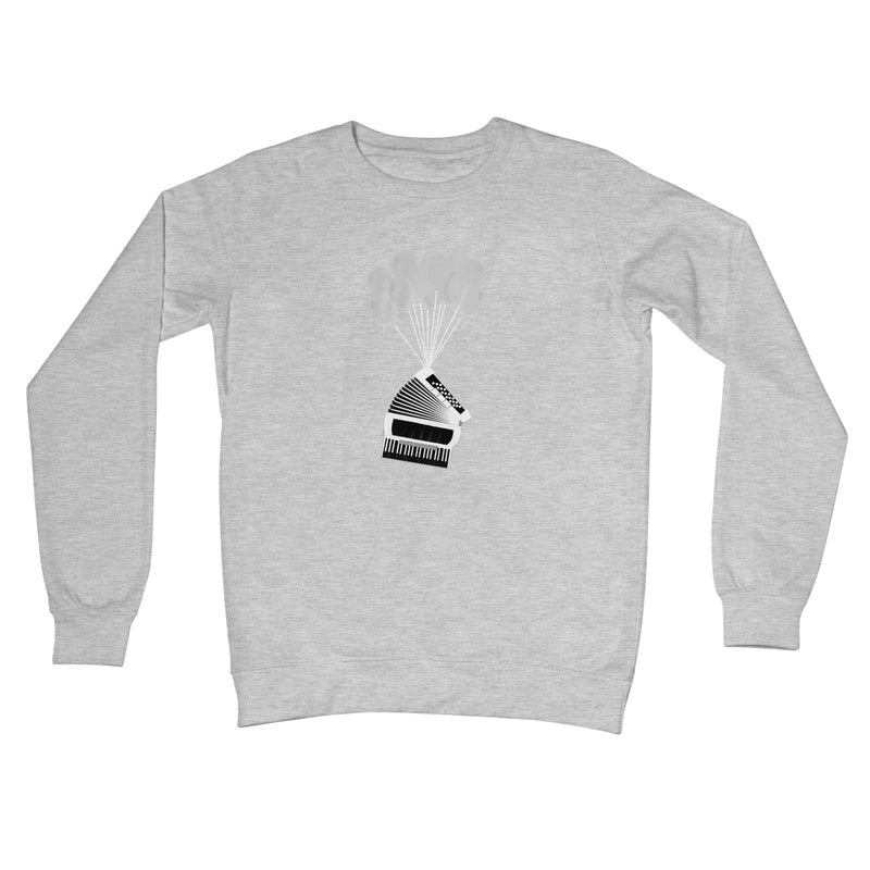 Banksy Style Accordion Crew Neck Sweatshirt