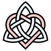 Woven Celtic Hearts Sticker