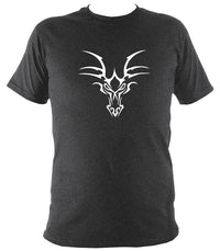 Tribal Animal Skull T-shirt - T-shirt - Dark Heather - Mudchutney