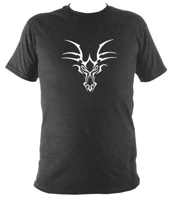 Tribal Animal Skull T-shirt - T-shirt - Dark Heather - Mudchutney