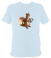 Concertina Playing Squirrel T-shirt - T-shirt - Light Blue - Mudchutney