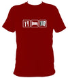 Eat, Sleep, Play Accordion T-shirt - T-shirt - Cardinal Red - Mudchutney