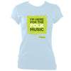 update alt-text with template "I'm Here For The Folk Music" Ladies Fitted T-Shirt - T-shirt - Light Blue - Mudchutney