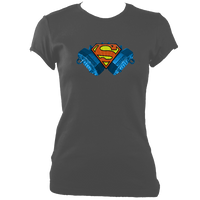 Concertina Superman Women's Fitted T-shirt