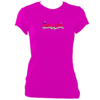 update alt-text with template The Poozies Ladies Fitted T-shirt - T-shirt - Heliconia - Mudchutney