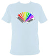 Rainbow Chromatic Accordion T-shirt - T-shirt - Light Blue - Mudchutney
