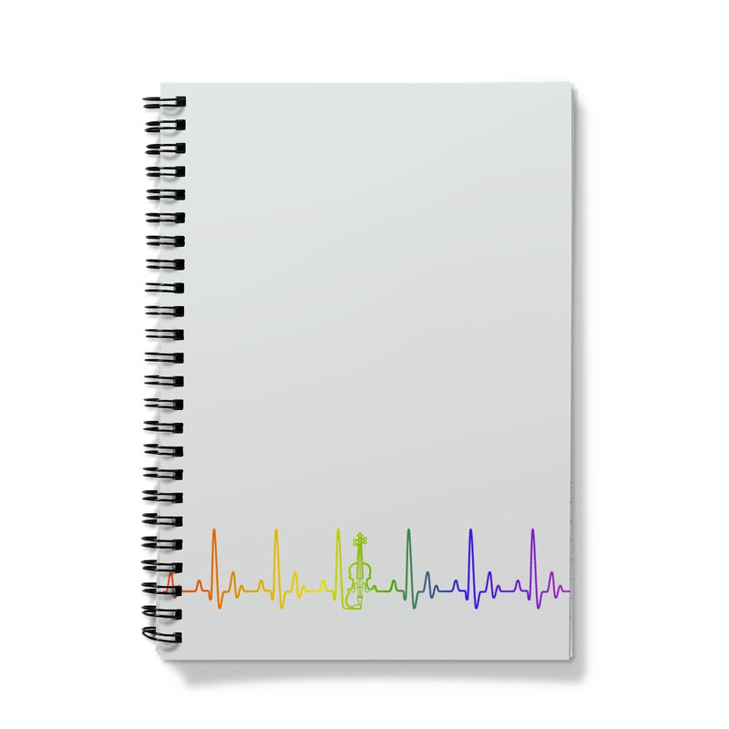 Rainbow Heartbeat Fiddle Notebook