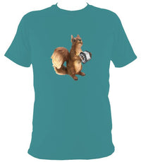 Concertina Playing Squirrel T-shirt - T-shirt - Jade Dome - Mudchutney