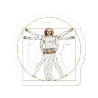 Da Vinci Vitruvian Man Concertina Sticker