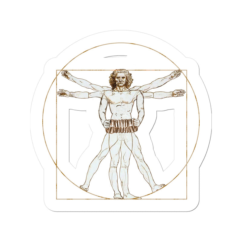 Da Vinci Vitruvian Man Concertina Sticker